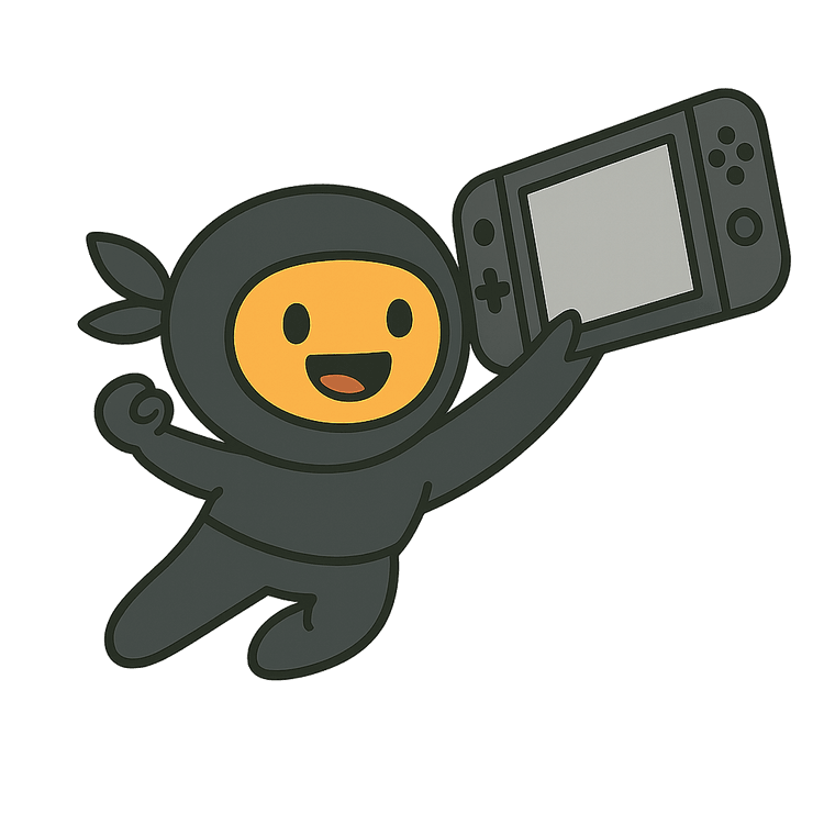 Mascot sitting at a console